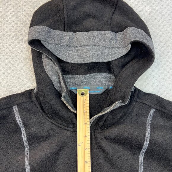 Kuhl Womens Alfpaca Hoodie Fleece Full Zip Black/Gray Outdoor Warm Wear Medium - Picture 7 of 16